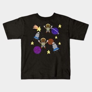 Cosmos sloths pattern Kids T-Shirt